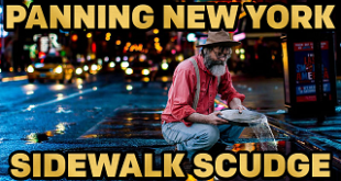 Panning NYC Sidewalk Skudge for GOLD and DIAMONDS